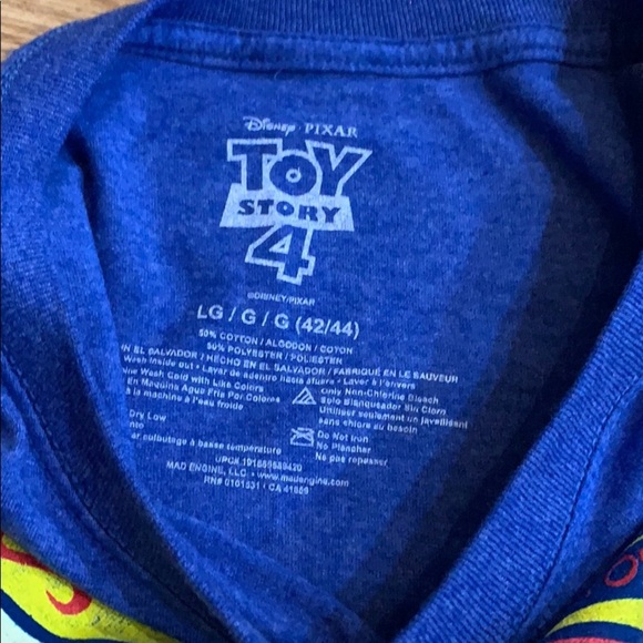 Toy Story 4 Blue Way To Play Large Tee Shirt - Picture 3 of 4